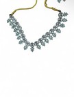Silver Necklace With Crystal Embellishments And Matching Earring