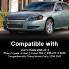 For Chevy Monte Carlo Impala 2006 2016 Headlights Smoky Lens Black Housing