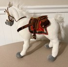 Disney Store Maximus Rapunzel White Horse Tangled Stuffed Plush Toy Posable 14 