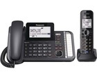 Panasonic 2-line Set Of 2 Cordless   1 Corded Phone With Link-to-cell Kx-tg9581