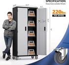 72   Tall Storage Cabinet Metal Locking Storage Cabinet W  Pegboards For Garage
