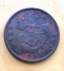 1852 Bank Of Upper Canada 1   Banks Token One Penny Old Canadian 1 Cent Coin  01