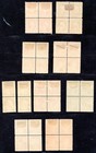 Us 1916-1923 Presidential Issues In Blocks Of 4 All Perf 11 Except 2 Are Perf 10