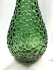 Vintage Empoli  Italy  15-1 4  Green Diamond Hobnail Glass Decanter Genie Bottle