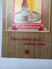 Budweiser Advertising Thin Cardboard Sign Vintage Beer Bottle 11x 7 