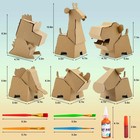 135 Piece Kids Craft Kit Diy Build Paint Figurines Stem Art Set Gift Ages 6 