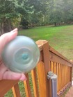 Vintage Japanese Green Glass Decorative Ball Sphere  Blue Green Glass 
