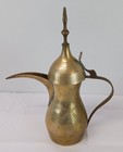 Vtg 9 Pc Brass Tea Set Saudi Arabia Etched Decorative Made In India Pre-owned