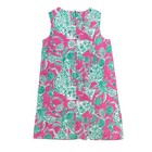 Lilly Pulitzer Originals Girl Scorpion Bowl Shift Dress Size 8 Ruffle Trim Green
