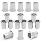 50 Pcs M8 Stainless Steel Threaded Insert Rivet Nut M8-1 25mm Rivnuts Flat Head