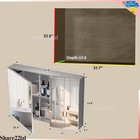 Wall Mount Mirror Cabinet Bathroom Medicine Cabinet Organizer Double Doors