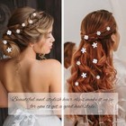  Mini Rhinestone Hair Pins - 20pcs Cute Small Decorative Wedding   Bridal White