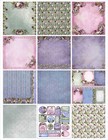 Lot Of 4 Floral 12x12 Paper Pads Scrapbook Crafting Cardstock Patterned Prints