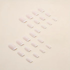 24pcs Glossy White French Tip Press On Nails - Short Square Fake Nails