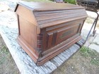 Antique Sewing Machine Wooden Coffin Top Cover New Home 11 3 16  D  19 1 2  W 