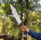 Custom Handmade Carbon Steel Blade Modern Viking Machete   Camping   26 Inches