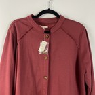 Maurices Red Peplum Military Jacket Size Xl Button Front Cotton Blend