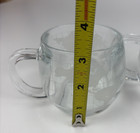 4 Vintage Nestle World Etched Globe Mugs Clear Map Coffee Cups Mugs