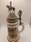 German Regimental Stein W lithophane  horse  Regiment 