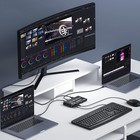 1pc Usb C Kvm Switch 100w Pd Charge Port Switcher 2x1 8k For 2 Laptop 1 Monitor