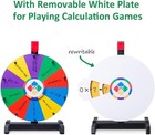Spinning Prize Wheel  12 Inch With 10 Slots And Tabletop Stand  Write On Tb-12