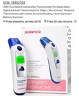 Jumper Infrared Thermometer Touchless Forehead Ear Thermometer  Adults - Baby   s