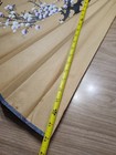 Vintage Large Asian Wall Art Fan Gold  Blue Cherry Blossoms Hand-painted 60 x35 