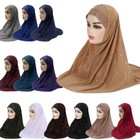 Muslim Women One Piece Instant Head Scarf Wrap Khimar Hijab Turban Shawl Islamic