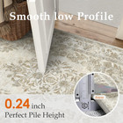 8x10 Area Rug Beige Washable Vintage Distressed Living Room Carpet Large Bedroom