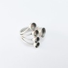 Multi Blank Ring Base Bezel Cabochon Antique Silver Plated Brass 6mm 10mm G37516