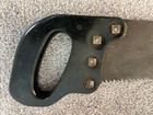 Vintage Arborist Pruning Saw With Distressed Leather Scabbard Wearable Sheath