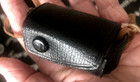 Vtg Mini Small Camera    Black Leather Snap Case Japan Film Lens 1 x2  Long