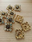 Lot Of 10 22mm Designer Button Chanel Button  Gold Tone 