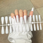 24pcs Press On False Nail Tips Almond Coffin Full Cover Nail Art Extension