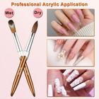 Acrylic Nail Art Brush Set Sizes 8 10 12 16 For Powder Application Manicure