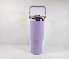 Sitarayuri Stainless Steel 30oz Matte Purple Insulated Travel Mug With Handle