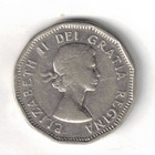 1962 Canadian Circulated Business Strike Elizabeth Ii Five Cent Coin 