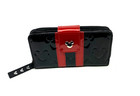 Loungefly Minnie Loves Mickey Disney Large Red Black Embossed Zip Around Wallet