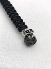 550 Paracord Combo Knife Lanyard Graphite And Black With Skull