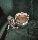 Antique Victorian Toothpick Holder Small Boy Removing His Sock Wilcox Mfg C1890