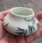 Fine Chinese Collectable Art Hand Famille Rose Porcelain Bird Wash