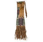 Handmade Lakota Sioux Western Native American Beaded Tobacco Bag Hide Pipe Bag
