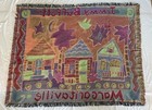 Jimmy Buffett Margaritaville Tapestry Fringe Blanket Lap Throw Beachy 64  X 51 