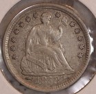 1853 Warrows At Date Silver Seated Liberty Half Dime Xfine 55802