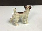 Vintage Hubley No  366 Cast Iron Miniature Wire Haired Fox Terrier Desk Novelty