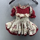 Vintage Martha s Miniatures Ruffled Dress 3-4t Red Twirl Pageant Cottagecore