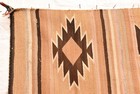 Antique Large Navajo Rug Native American Crystal Eye Dazzler 47x31  Vtg Weaving