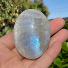 Flash Moonstone Palm Stone Polished Calming Healing Crystal Tumbled Stone Gift