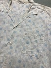 Vintage 1950s Short Sleeve Button Shirt Loop Collar Cotton Men   s Small