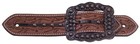 Western Spur Straps - Belt Style - Copper Buckle And Accents